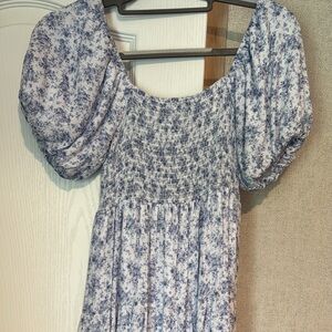 Altar'd State Blue Floral Maxi Dress